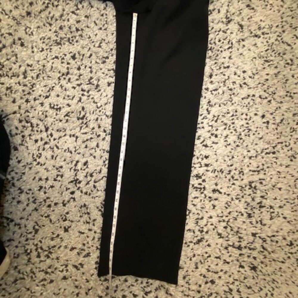 BABATON Aritzia Jermaine Black Wide Leg Pants size 8 Paper Bag Tie Belt - Picture 14 of 16